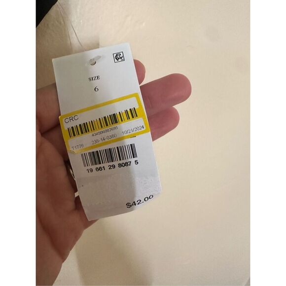 Lands End Black Twist Front Bikini Top With Underwire and Light Padding Size 6 - Picture 4 of 7